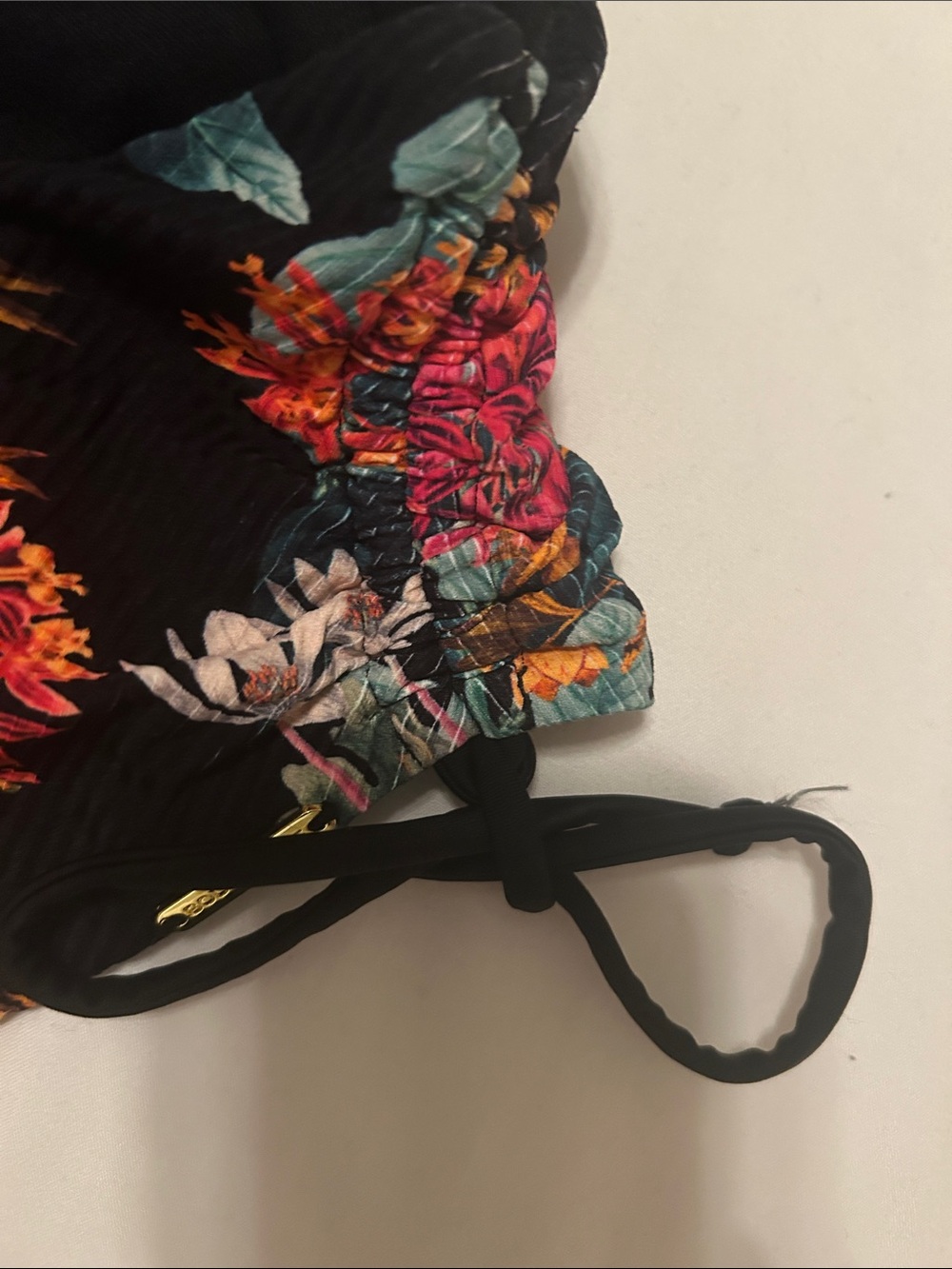 Floral One-Piece Swimsuit with Side Ties - Picture 8 of 8